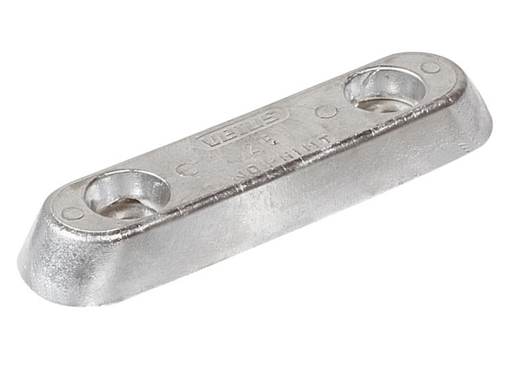 Hull anode alu model "Rectangular" type 25 (Bolt- on)