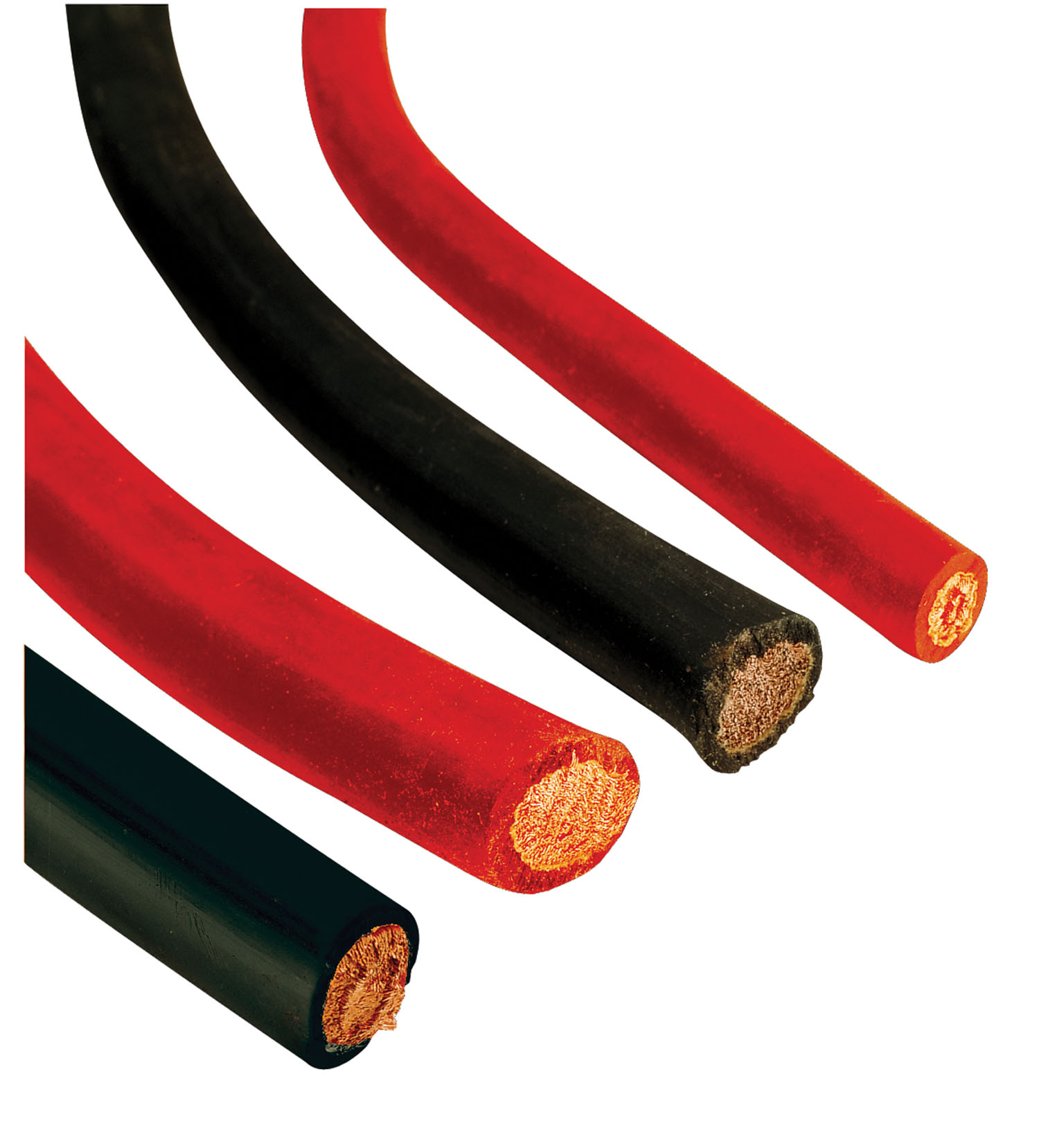Battery cable 95mm2 red PVC, per m