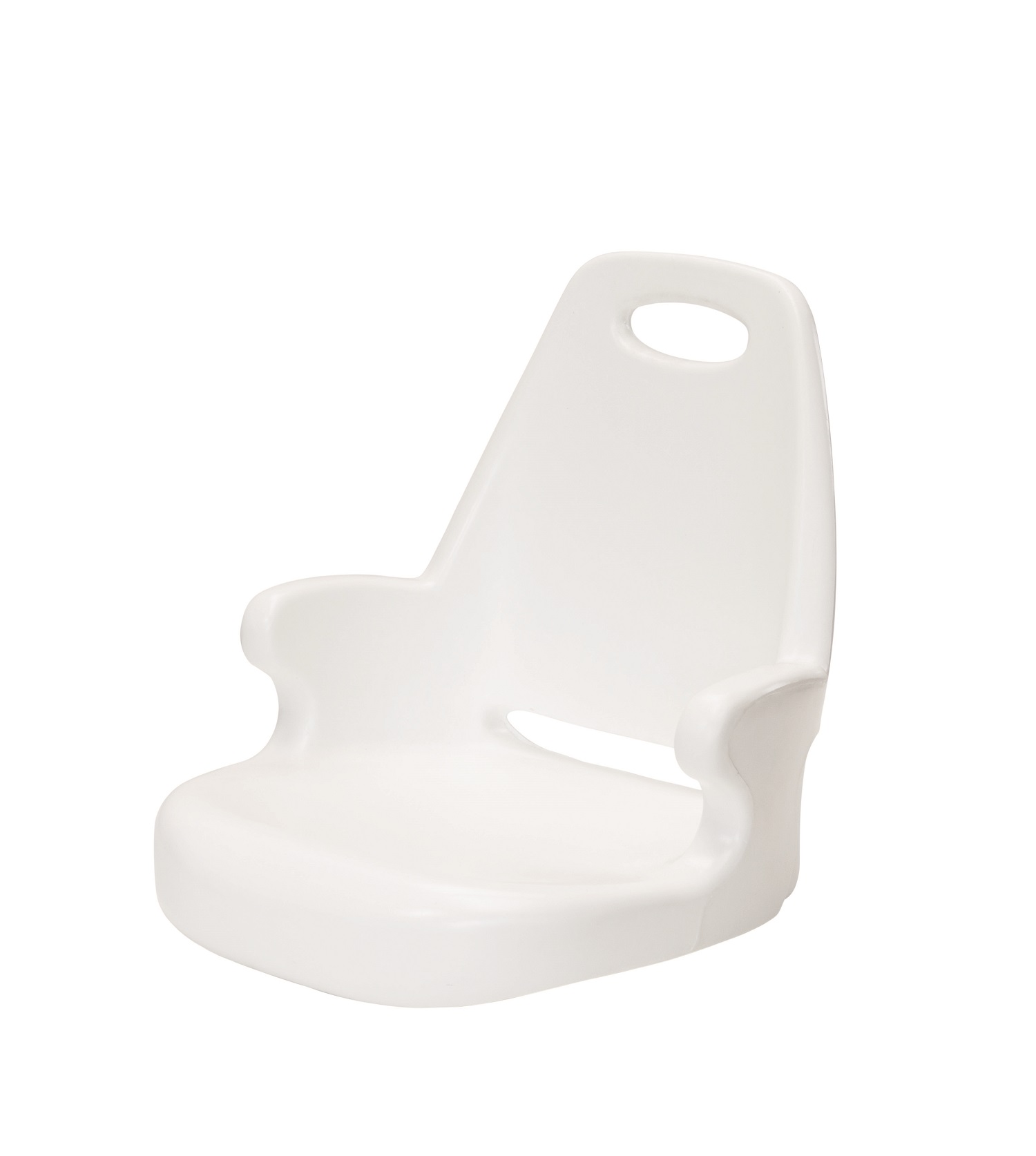 Seat "Captain" white molded shell without cushions