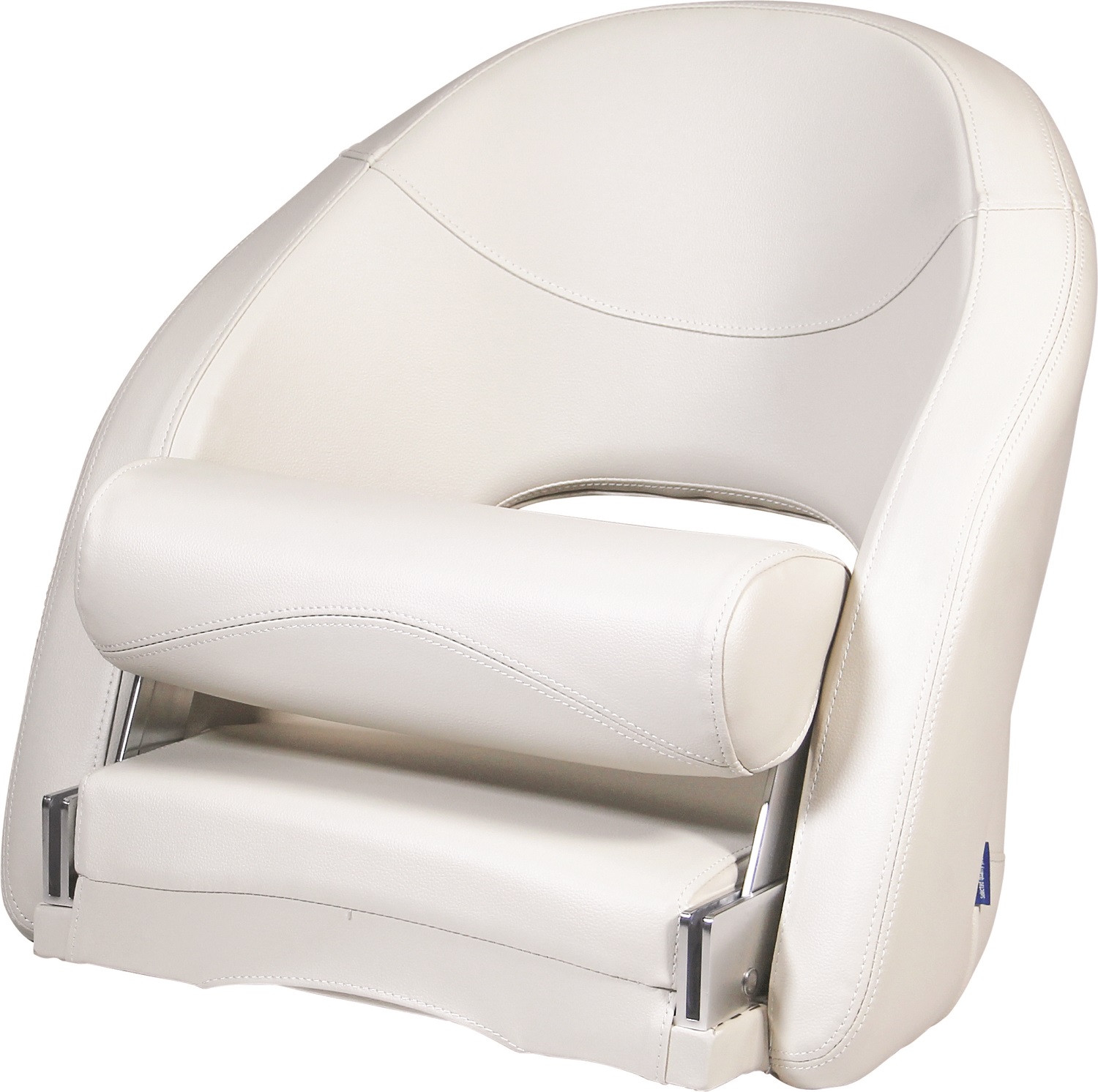 Seat "Lieutenant", skai grey white flip- up