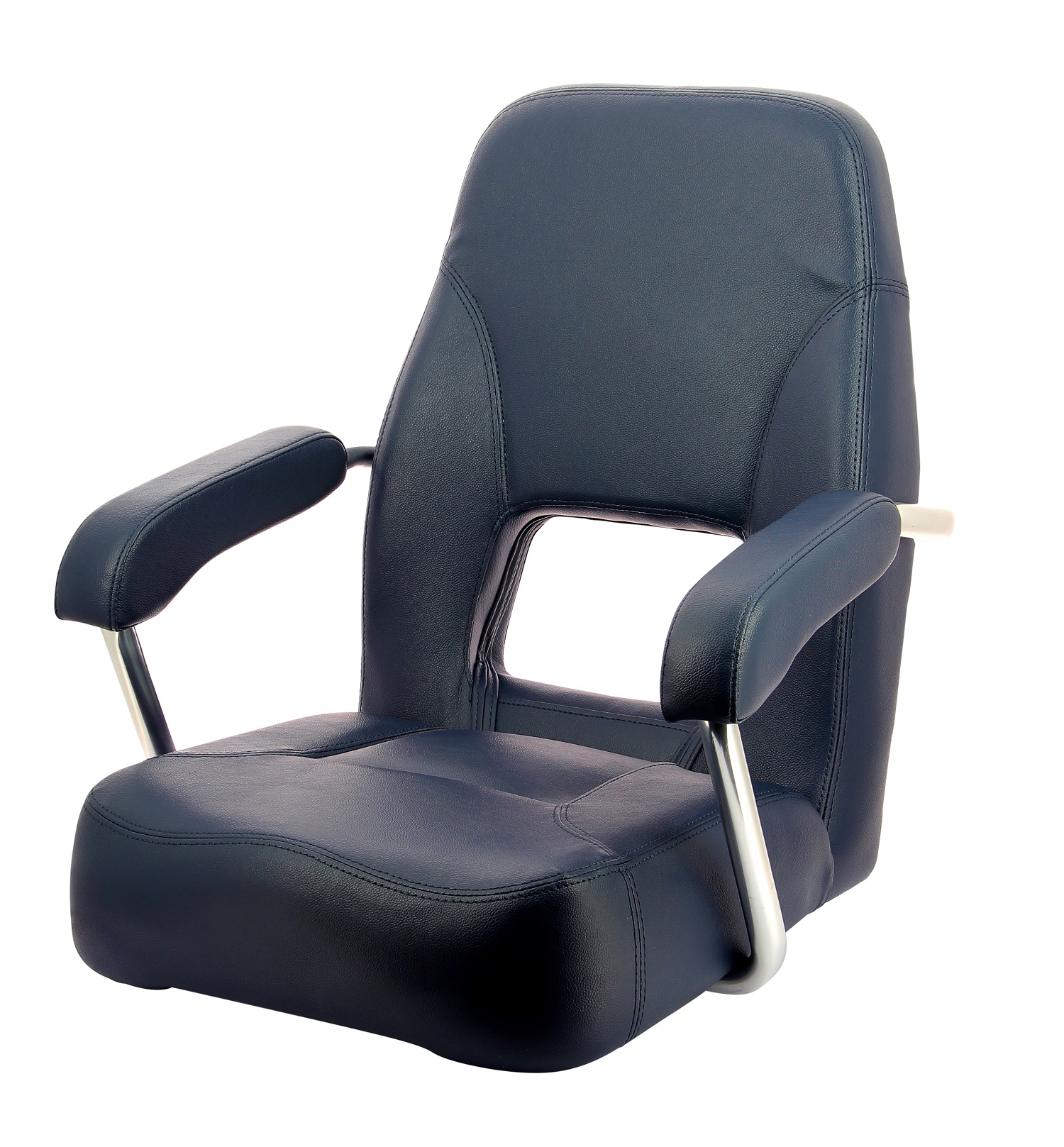 Seat "Sailor", skai cobalt blue AISI 304 arm rests