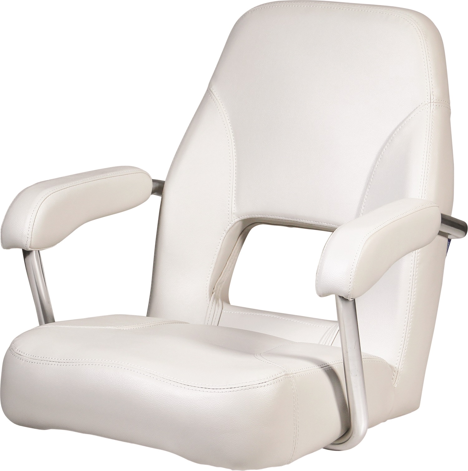 Seat "Sailor", skai grey white AISI 304 arm rests