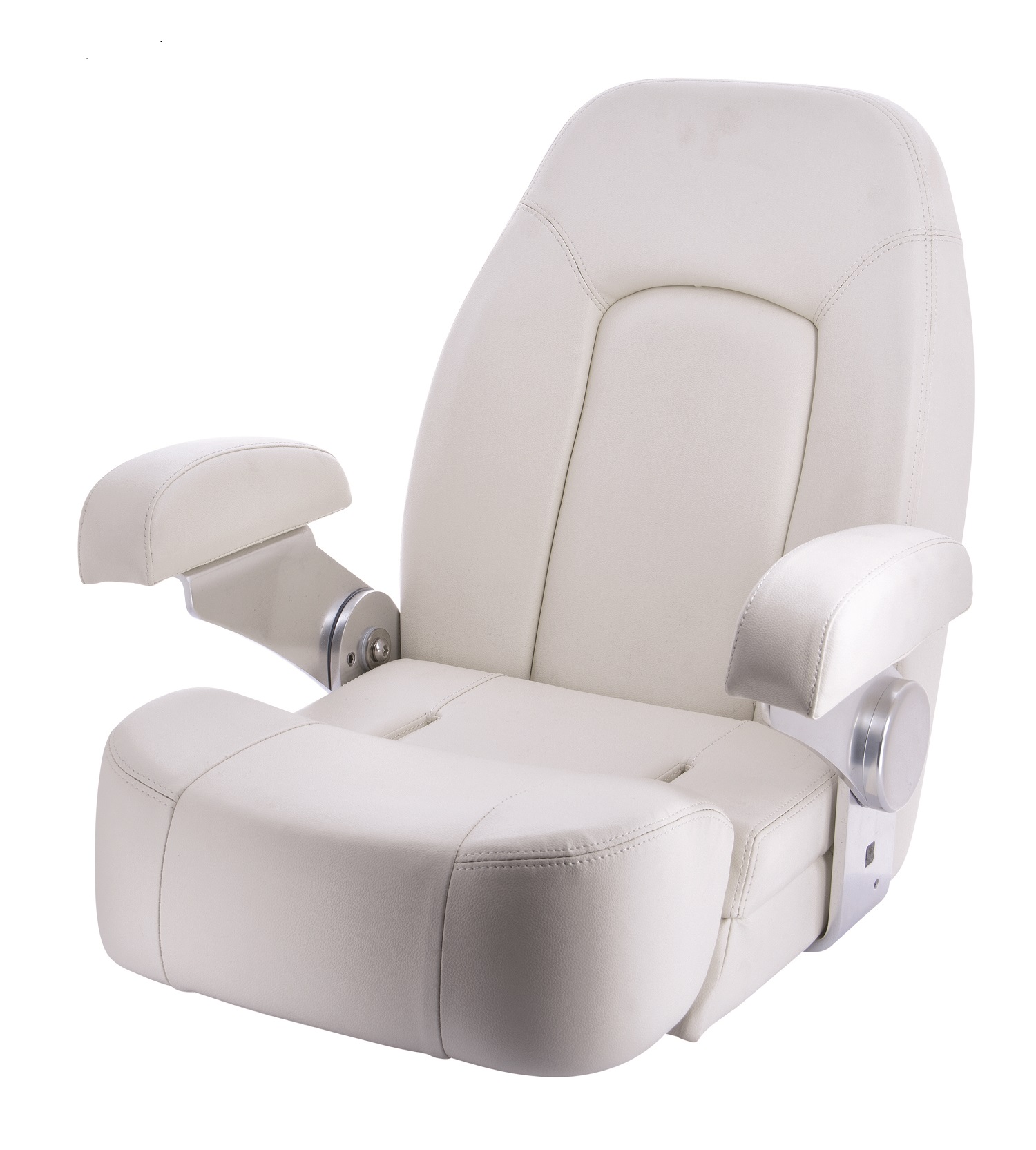 Seat "Seaman", skai pure white with armrests, flip- up