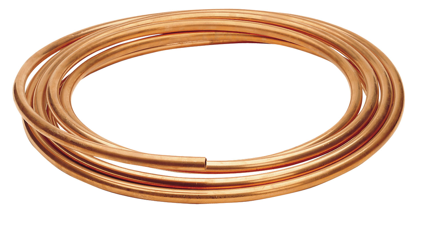 Coil of 20m copper tube 10x8mm