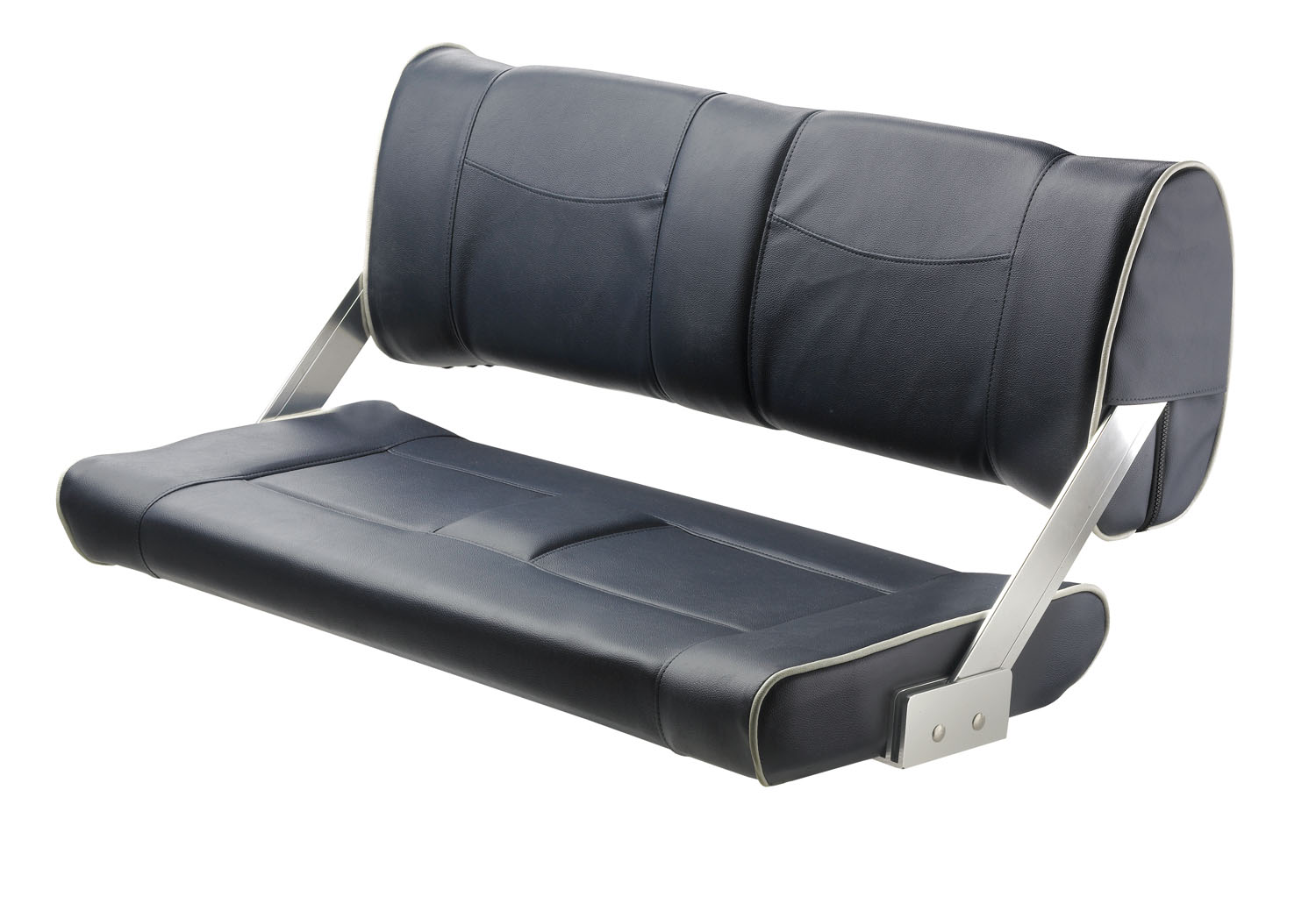 Bench "Ferry Bench", skai cobalt blue/grey white piping