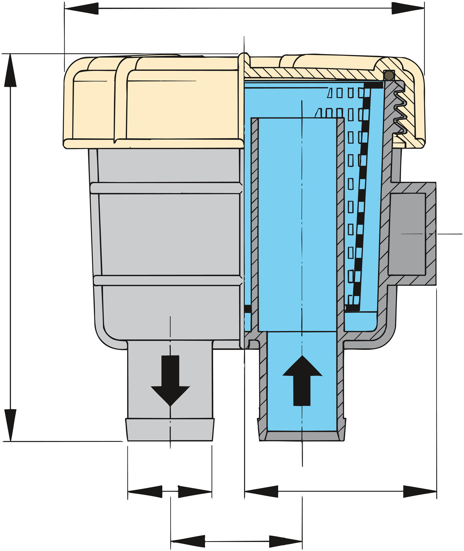 Water strainer type 140, 19 mm