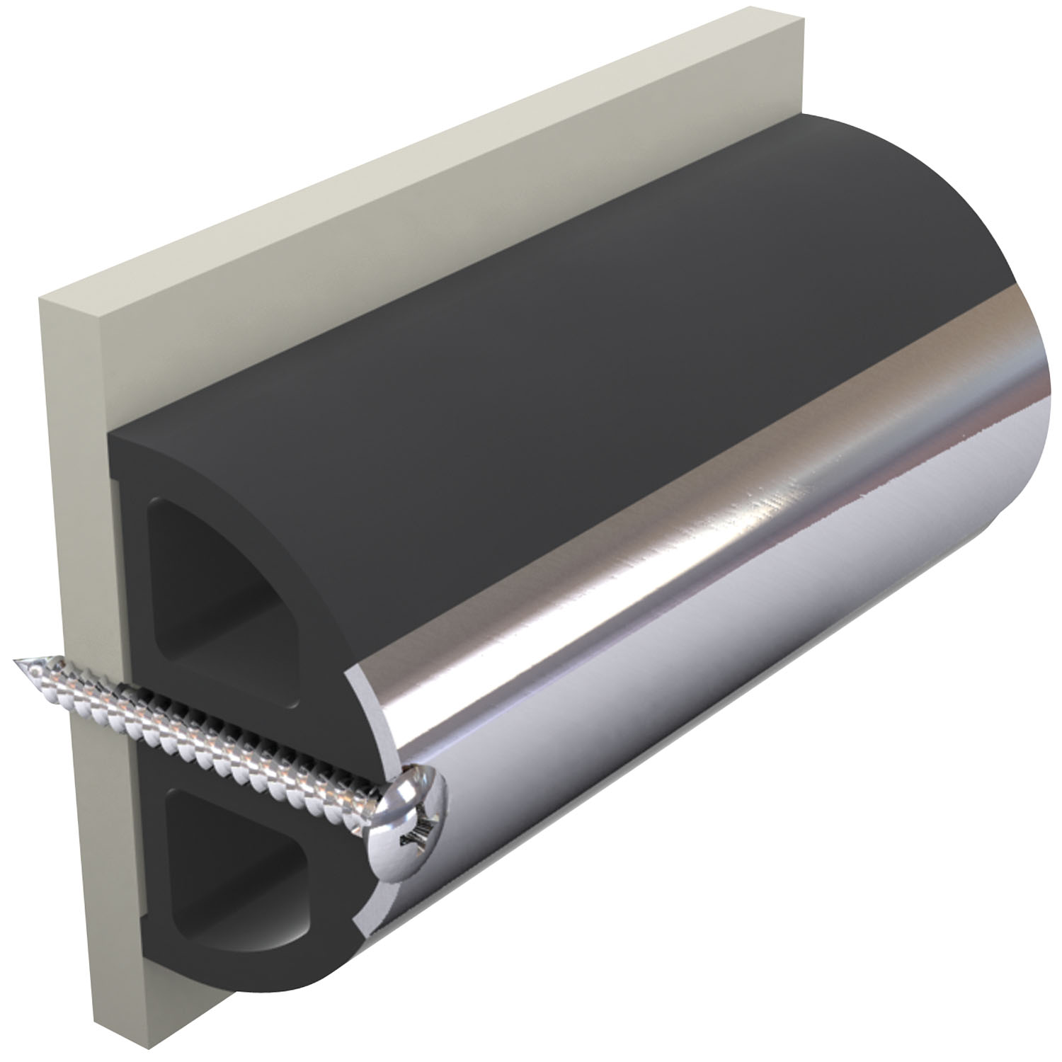 Vinyl rubbing strake, signal black 50x34mm, coil of 20 mtrs