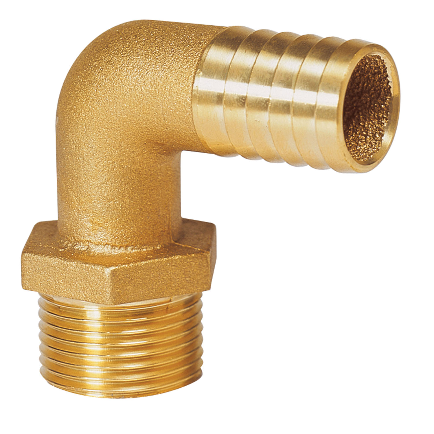 Brass 90 degr. bent hose pilar G 1 1/4 x 32 mm