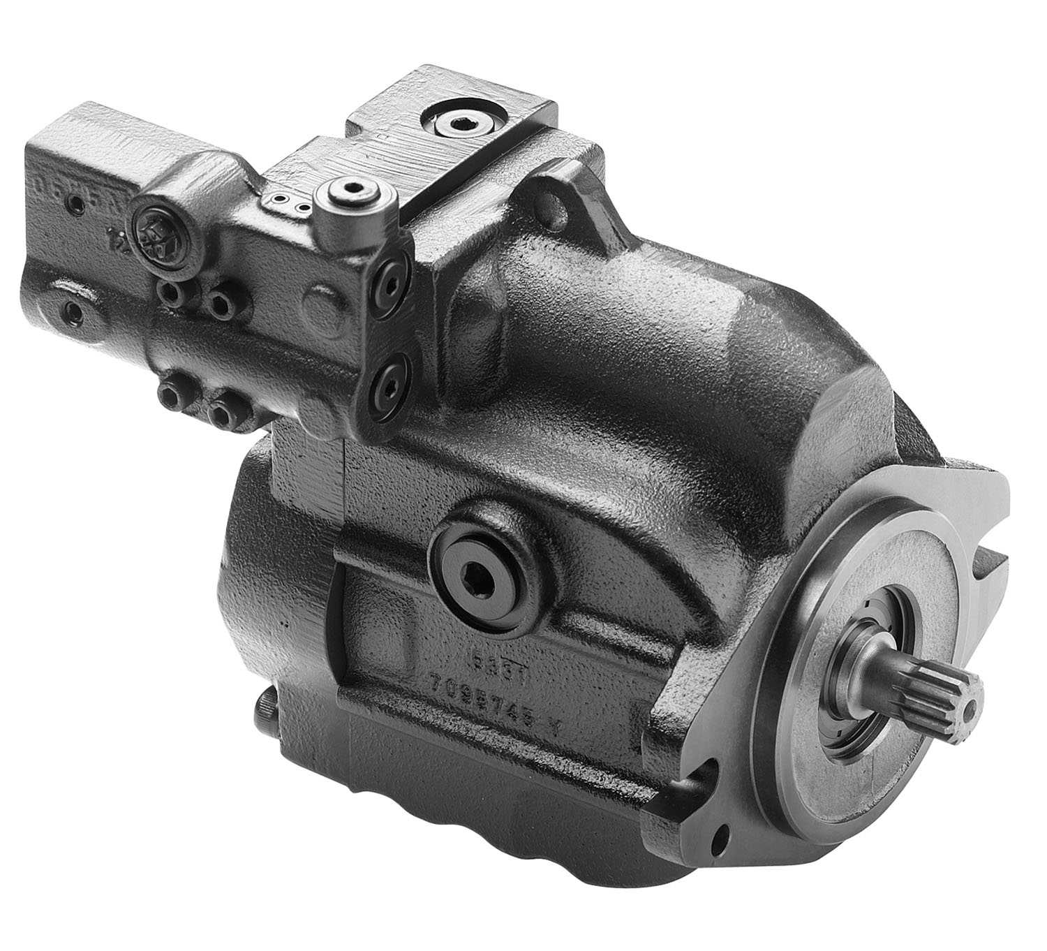 Variably adjustable piston pump