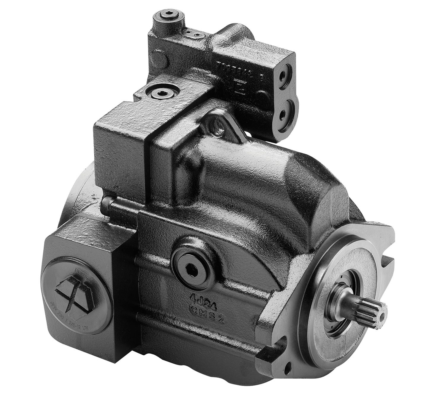 Variably adjustable piston pump