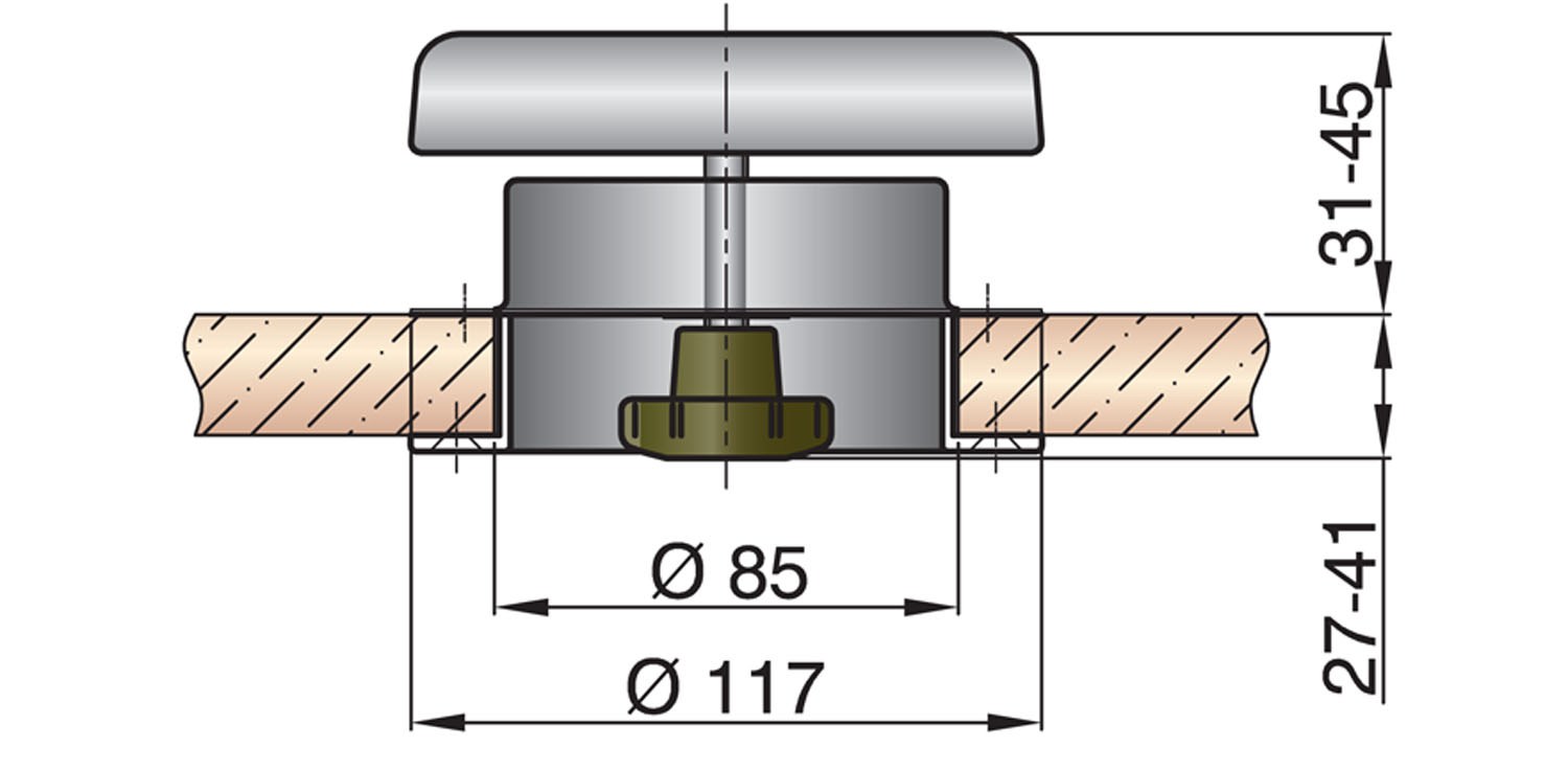 Mushroom ventilator type PORTOS1, AISI 316