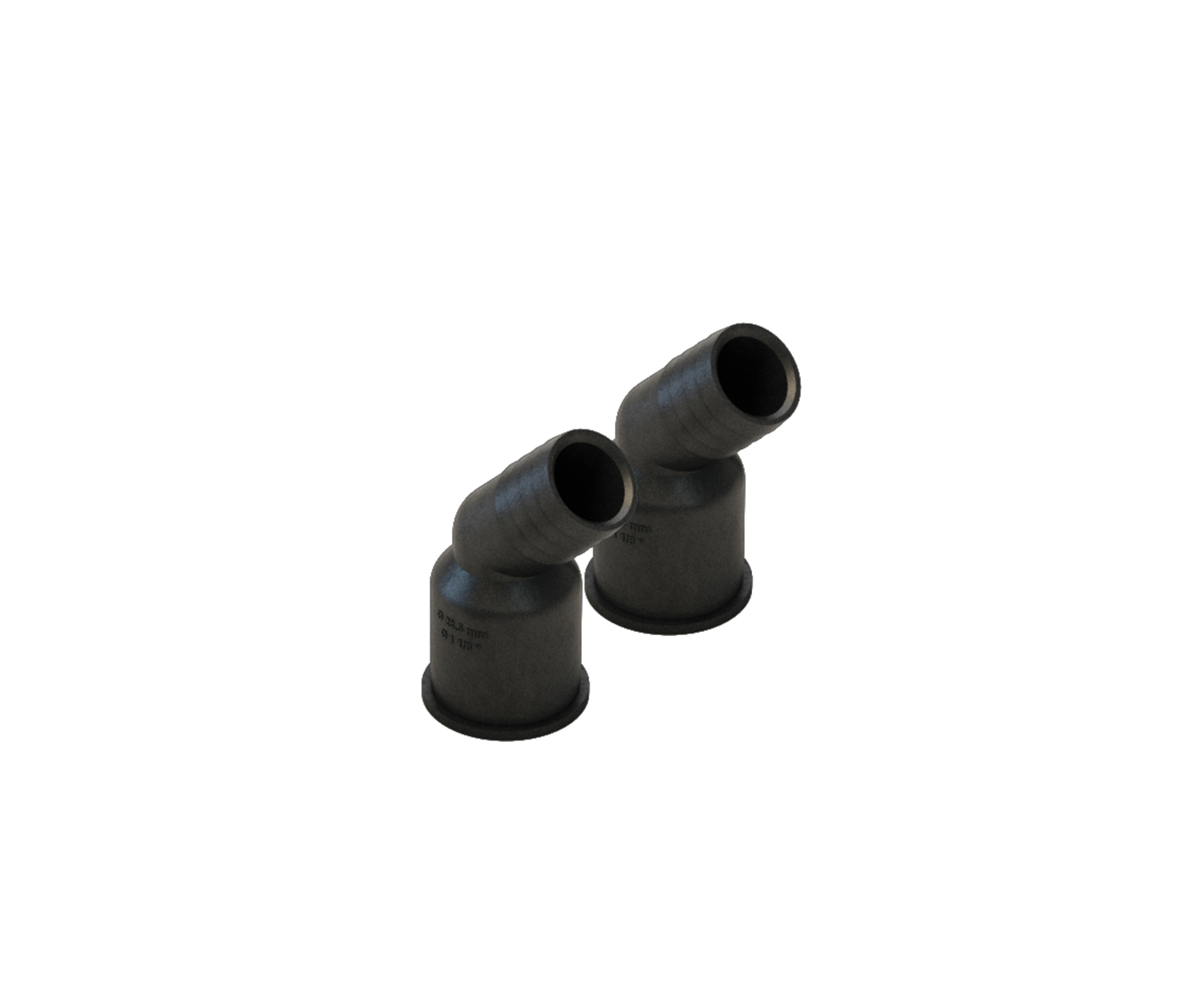 2x Y hose pilr 28,5 Angle 45 deg. Pack of 2 pcs